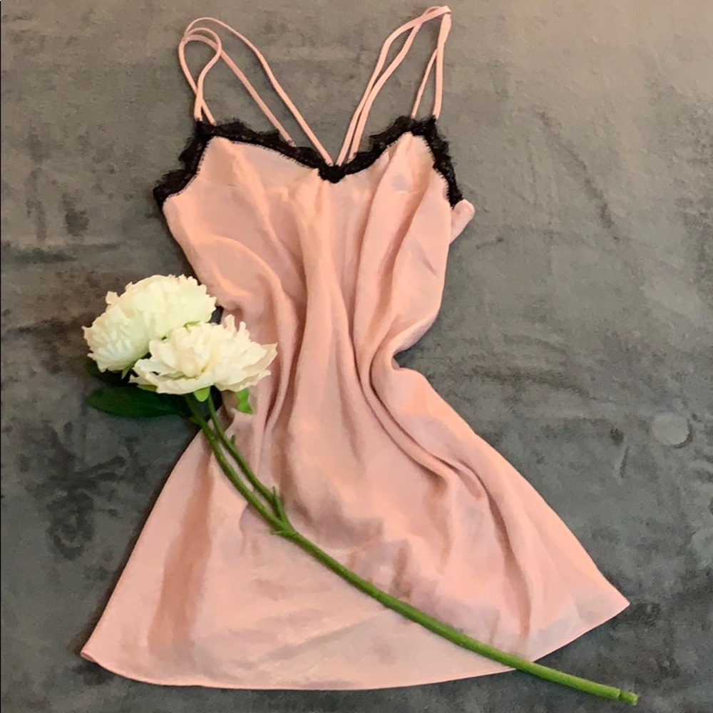 GUC Blush Pink Vintage Strappy Slip Dress (L) •Final Price unless Bundled* - Picture 1 of 9